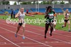 215 Louise Bloor (Trafford AC) beats Shaunna Thompson (Sale Harriers) to win the senior womens 100 metres, Northern Senior and Under-20 Champs, Sport City, Manchester. Photo: David T. Hewitson/Sports for All Pics